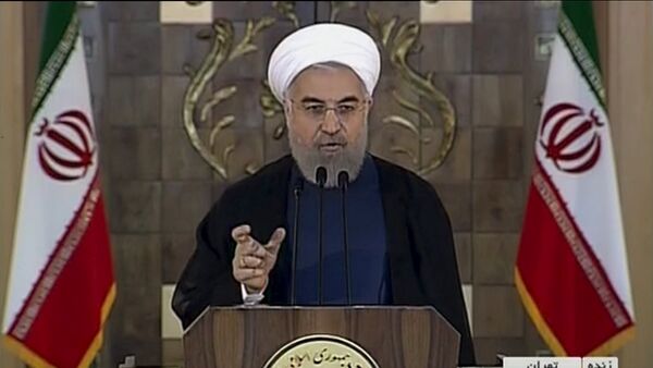 Captura de pantalla del discurso de Hasán Rohani,14 de julio, 2015 - Sputnik Mundo