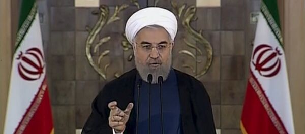 Captura de pantalla del discurso de Hasán Rohani,14 de julio, 2015 - Sputnik Mundo