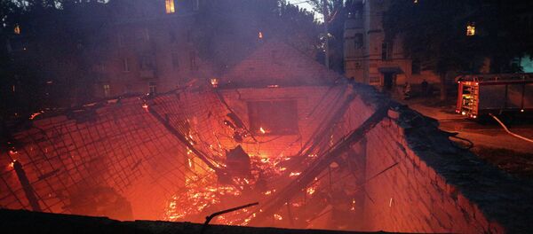 Situación en Donetsk después de los bombardeos (archivo) - Sputnik Mundo