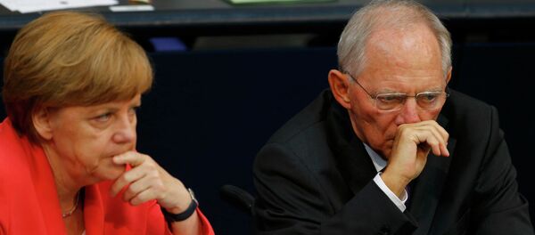 Canciller de Alemania, Angela Merkel y ministro de Finanzas de Alemania, Wolfgang Schäuble - Sputnik Mundo