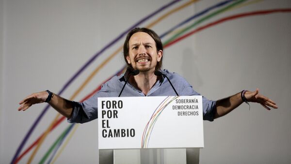 Pablo Iglesias en Madrid, el 11 de julio, 2015 - Sputnik Mundo