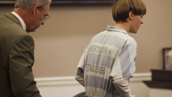 Dylann Roof, durante la audición en el Centro Judicial en Charleston - Sputnik Mundo