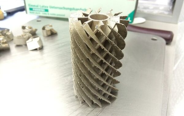 Pieza de un motor de turbina a gas que ha sido elaborada por una impresora 3D - Sputnik Mundo