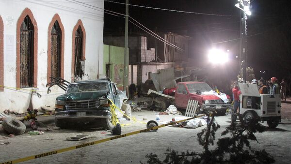 Lugar del accidente en Mazapil, México - Sputnik Mundo