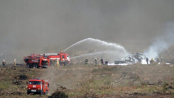 Lugar de accidente de un Mi-28 en óblast de Riazán - Sputnik Mundo