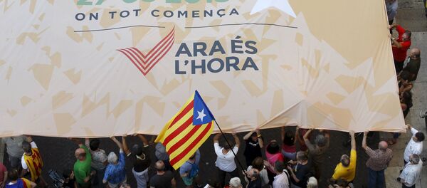Bandera independista de Cataluña Bandera independista de Cataluña - Sputnik Mundo