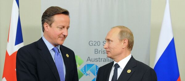David Cameron, primer ministro del Reino Unido, y Vladímir Putin, presidente de Rusia (Archivo) David Cameron, primer ministro del Reino Unido, y Vladímir Putin, presidente de Rusia (Archivo) - Sputnik Mundo