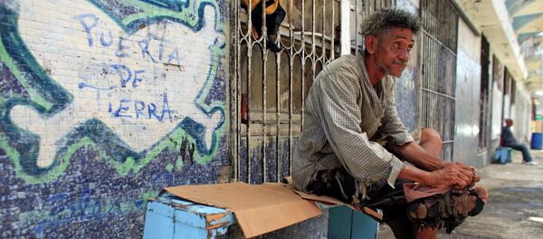 Un hombre sin hogar en Viejo San Juan (Puerto Rico) - Sputnik Mundo