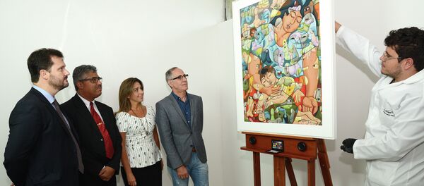 Una obra en el Museo Oscar Niemeyer de Curitiba incautada durante operación policial (Archivo) - Sputnik Mundo