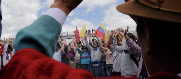 Manifestación de protesta en Ecuador - Sputnik Mundo