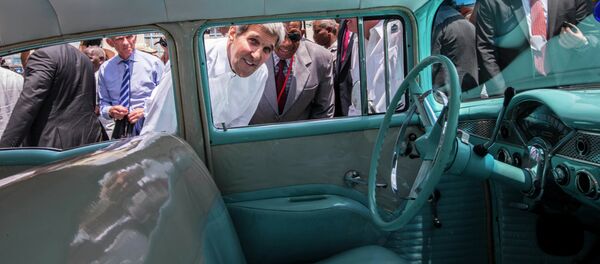 John Kerry, secretario del Estado de EEUU, durante su visita a Cuba - Sputnik Mundo