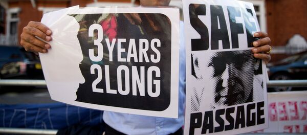 Partidarios del fundador de WikiLeaks, Julian Assange (archivo) - Sputnik Mundo