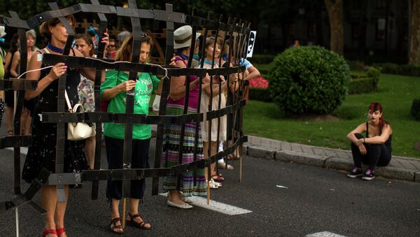 Protesta contra la ley mordaza en Madrid - Sputnik Mundo