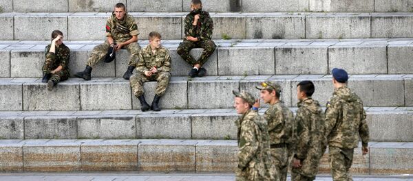 Miembros de Pravy Sektor en Kiev - Sputnik Mundo