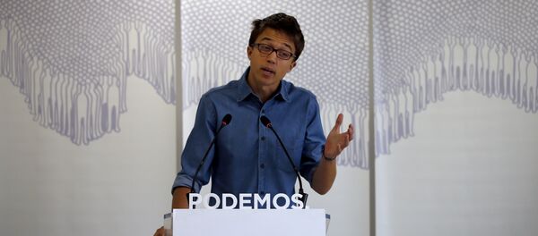 Iñigo Errejón, secretario de Política y Área de Estrategia y Campaña del partido político Podemos, en Madrid, el 21 de agosto, 2015 Iñigo Errejón, secretario de Política y Área de Estrategia y Campaña del partido político Podemos, en Madrid, el 21 de agosto, 2015 - Sputnik Mundo