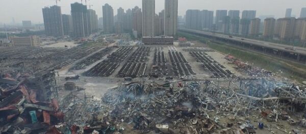 Lugar de la explosión de Tianjin a vista de dron - Sputnik Mundo