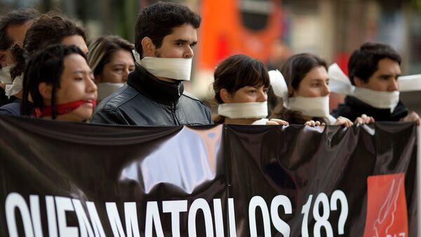 Manifestación de protesta en contra de la violencia policial en São Paulo - Sputnik Mundo