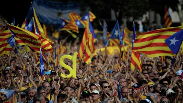 Partidarios de la independencia de Cataluña - Sputnik Mundo