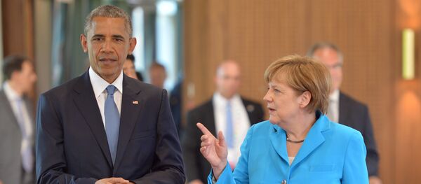 El presidente de EEUU, Barack Obama, y la canciller de Alemania, Angela Merkel El presidente de EEUU, Barack Obama, y la canciller de Alemania, Angela Merkel - Sputnik Mundo