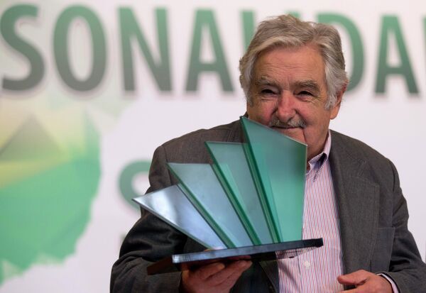 José Mujica recoge el premio Personalidad Sur 2015 - Sputnik Mundo