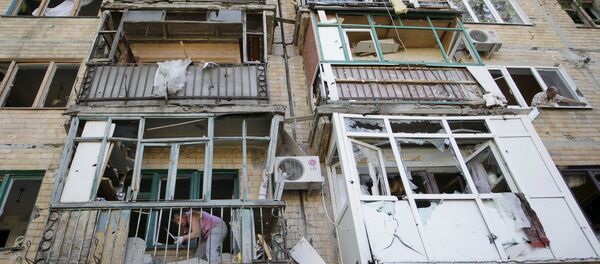 Un edificio destruido en Górlovka - Sputnik Mundo