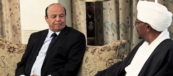 Presidente de Yemen Abdo Rabu Mansur Hadi y presidente de Sudán Omar al Bashir - Sputnik Mundo