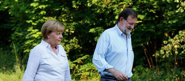 Angela Merkel y Mariano Rajoy - Sputnik Mundo