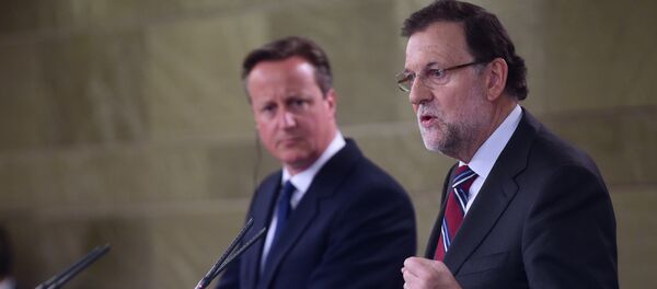 Primer ministro de Reino Unido, David Cameron, y presidente del Gobierno de España, Mariano Rajoy - Sputnik Mundo
