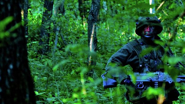 Un soldado lituano durante los ejercicios de la OTAN Saber Strike-2015 - Sputnik Mundo