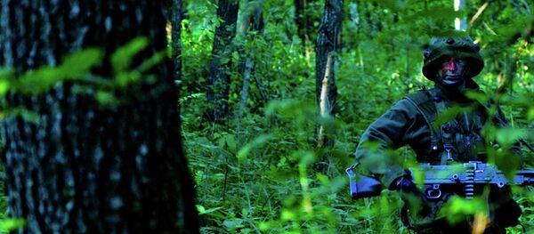 Un soldado lituano durante los ejercicios de la OTAN Saber Strike-2015 - Sputnik Mundo