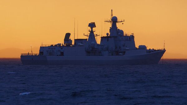 Destructor chino Shenyang durante las maniobras Cooperación Naval 2015 - Sputnik Mundo