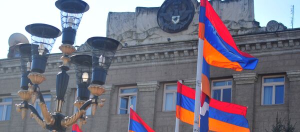 Palacio presidencial en Stepanakert, capital de la República de Nagorno-Karabaj - Sputnik Mundo