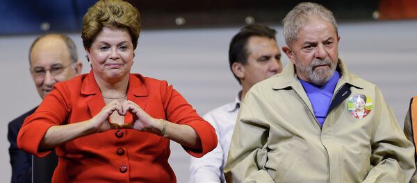 Presidenta de Brasil, Dilma Rousseff, y expresidento de Brasil, Luiz Inácio Lula da Silva - Sputnik Mundo