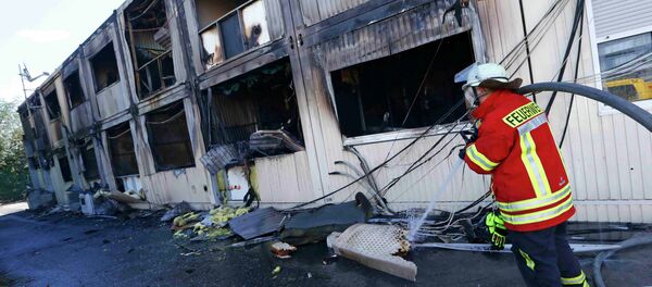 Asilos para refugiados incendiados en Rottenburg, el 7 de septiembre, 2015 - Sputnik Mundo