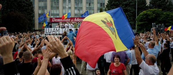 Protestas en Chisinau, el 6 de septiembre, 2015 Protestas en Chisinau, el 6 de septiembre, 2015 - Sputnik Mundo