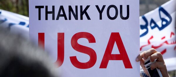 Demonstración de los cristianos de Irak delante del Consulado General de los EEUU en la capital de la región autónoma de Kurdistán - Sputnik Mundo