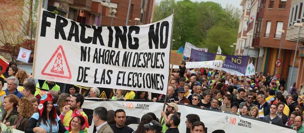 Demostraciones contra el 'fracking' en el norte de España - Sputnik Mundo