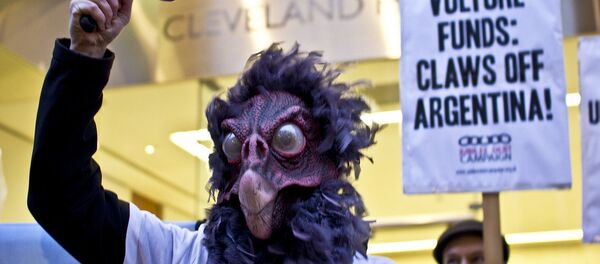 Protesta contra los fondos buitres en Argentina - Sputnik Mundo