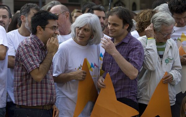 Partidarios de la independencia de Cataluña en Barcelona - Sputnik Mundo