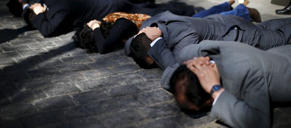 Acción del arte en conmemorar del aniversario del golpe de Estado de 1973 - Sputnik Mundo