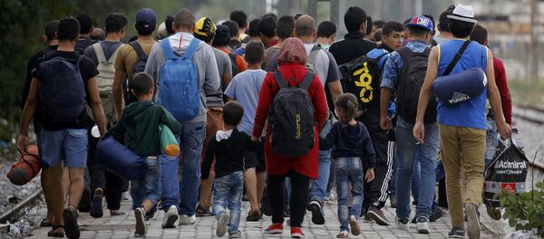Refugiados sirios en Grecia - Sputnik Mundo