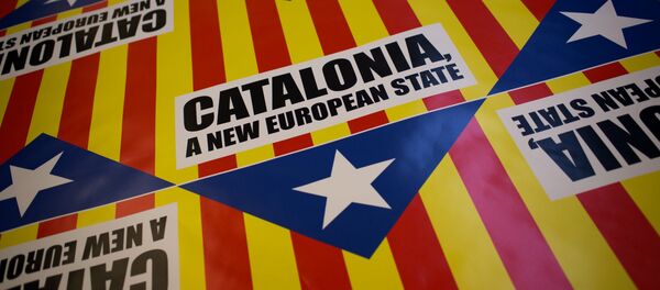 El eslogan que dice Cataluña, un estado nuevo de Europa (archivo) - Sputnik Mundo