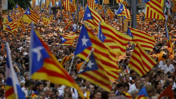 Partidarios de la independencia de Cataluña - Sputnik Mundo