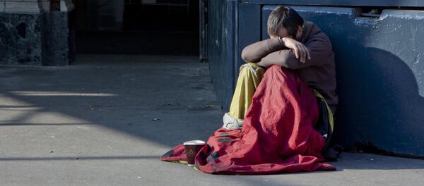 Un sin techo en Londres Un sin techo en Londres - Sputnik Mundo