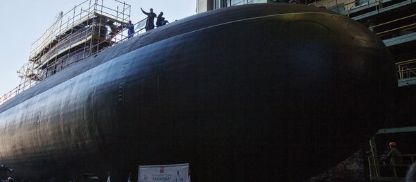 Lanzamiento del submarino Krasnodar en San Petersburgo, Rusia - Sputnik Mundo
