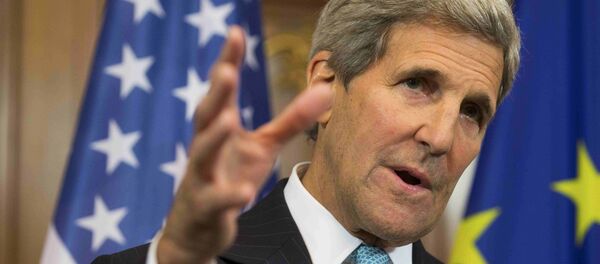 John Kerry, secretario de Estado de EEUU en rueda de prensa en Berlín - Sputnik Mundo