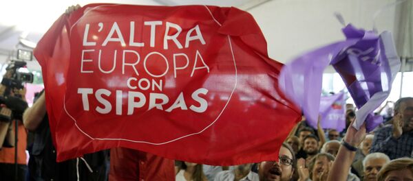 Partidarios de Syriza en Atenas - Sputnik Mundo