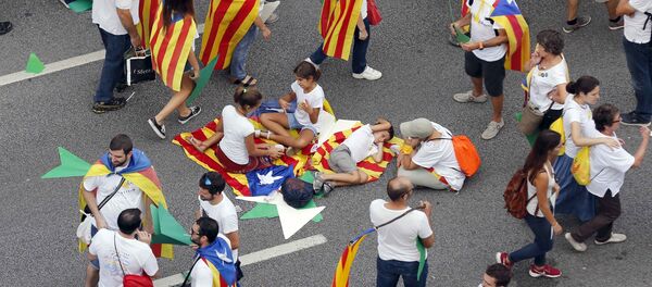 Partidarios de la independencia de Cataluña - Sputnik Mundo
