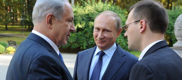 Primer ministro de Israel, Benjamín Netanyahu, y presidente de Rusia, Vladímir Putin - Sputnik Mundo