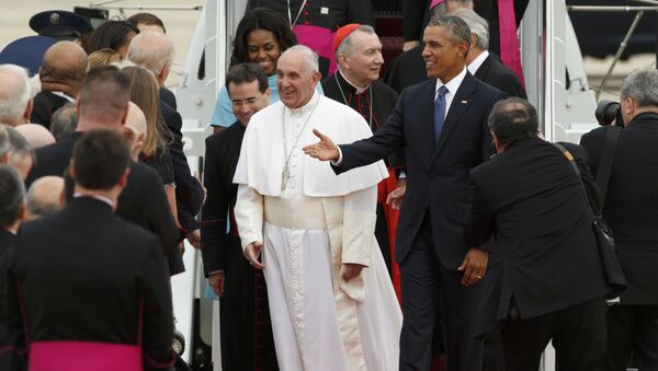 Papa Francisco y presidente de EEUU Barack Obama - Sputnik Mundo